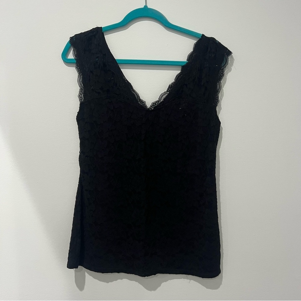 Black Lace Tank Top
